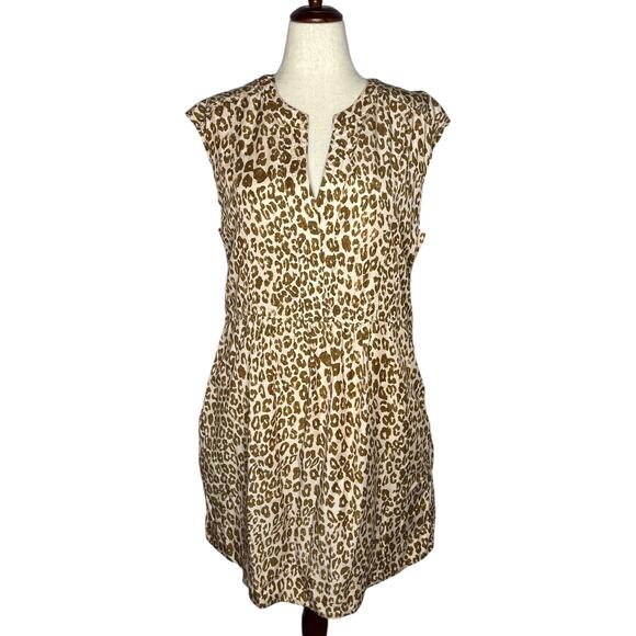Anthropologie Pilcro Dress Size Large Leopard Print Lyocell Popover Tunic - Picture 1 of 9